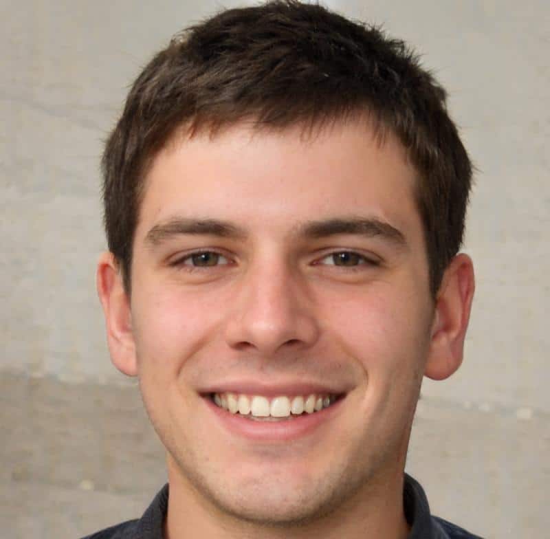 Young man smiling