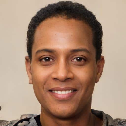 Smiling person in a grey top