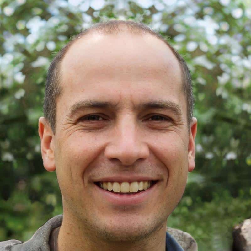 Smiling man outdoors